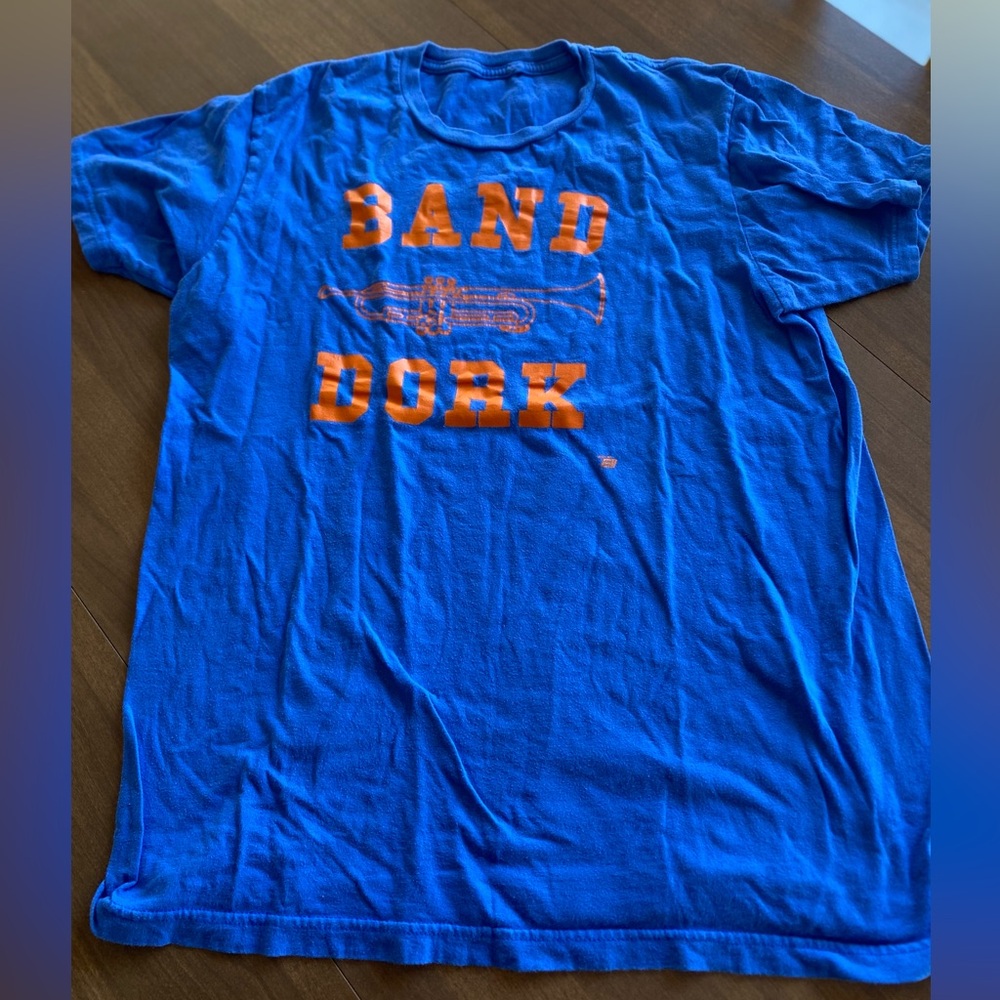 Ames Bros Tee, BAND DORK, Blue Medium Tagless